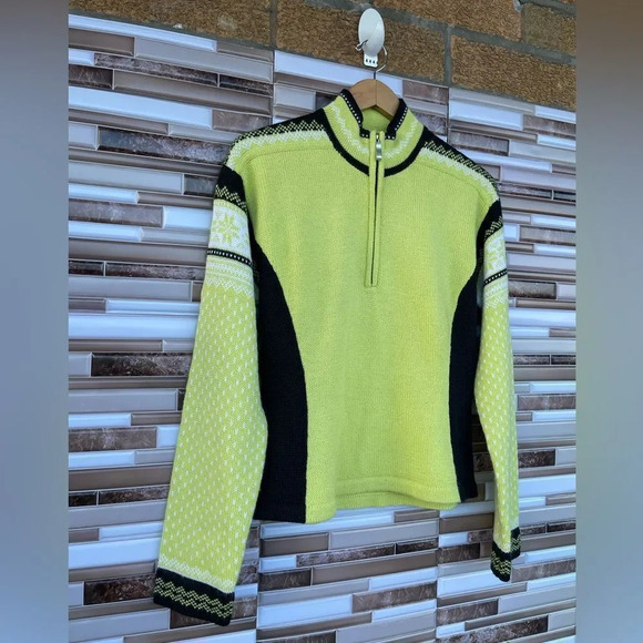 Obermeyer Half Zip vintage sweater Large - Picture 2 of 10